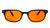 Sage Cocoa Orange blue light glasses viewed from front