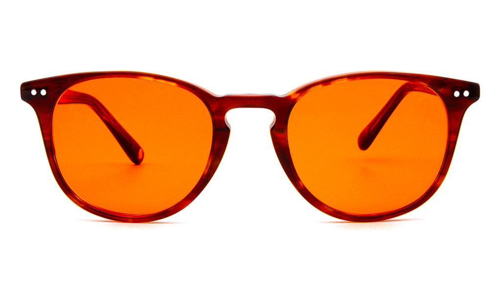 Ventus Saffron Orange blue light glasses viewed from front