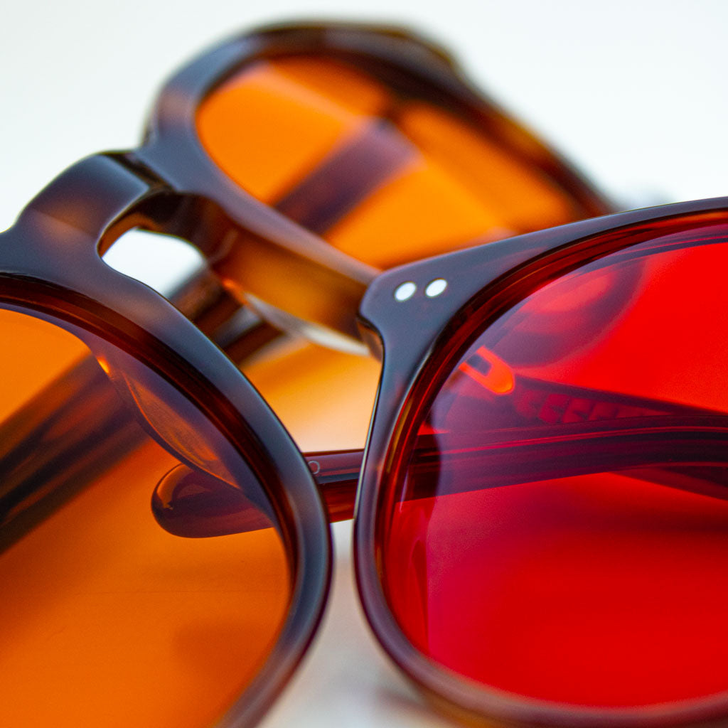 Filter Optix blue light blocking glasses with orange and red lenses