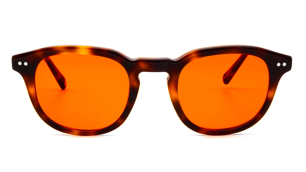 Acero Chaga Orange blue light glasses viewed from front