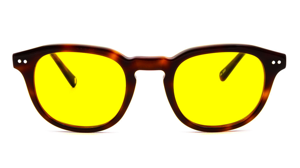 Acero Chaga Yellow blue light glasses viewed from front