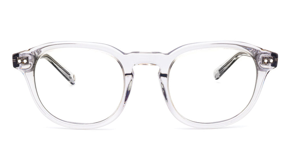 Acero Mist Clear blue blocking glasses viewed from front