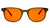 Cedar Olive Orange blue light glasses viewed from front