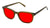 Cedar Olive Red blue light glasses viewed from front