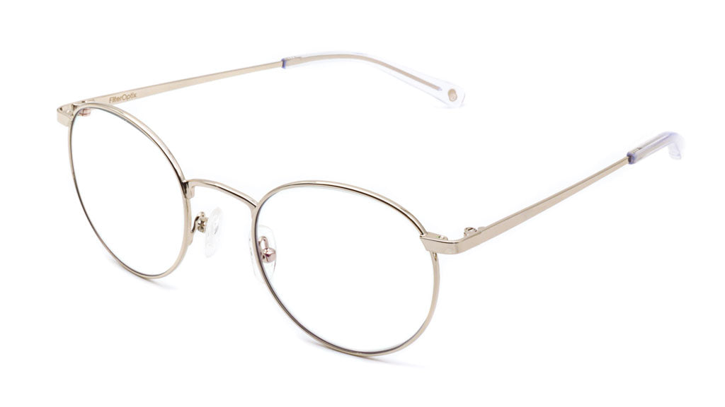 Mesi Silver computer glasses viewed from side