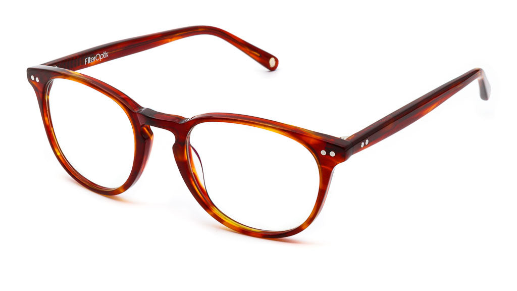 Ventus Saffron Clear blue light glasses viewed from front