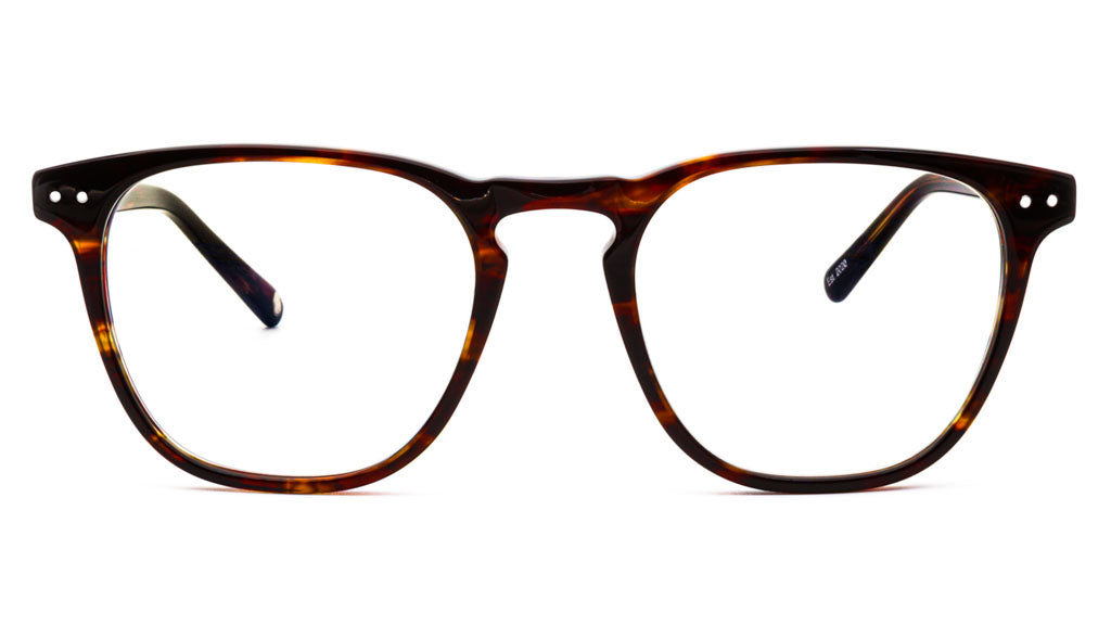 Yama Cinnamon Clear blue light glasses viewed from front