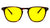 Yama Cinnamon Yellow blue light glasses viewed from front